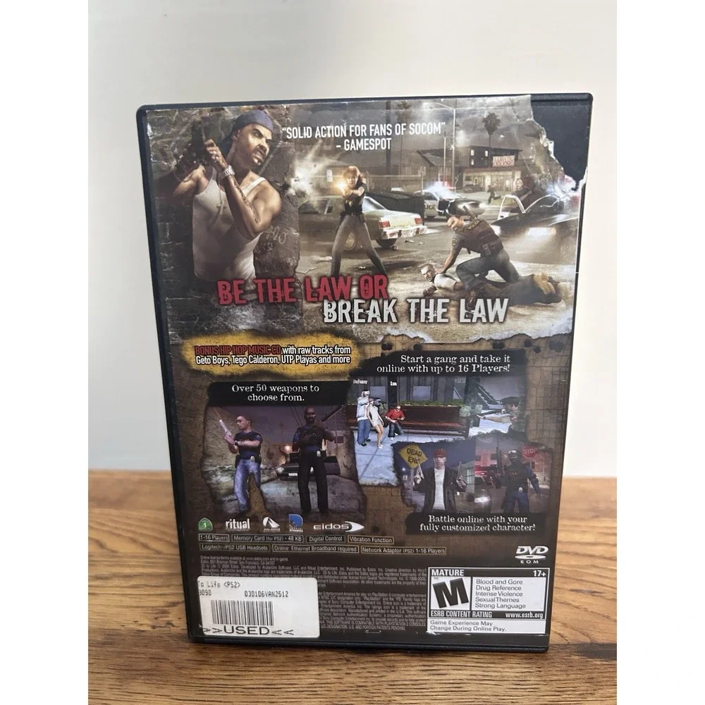 25 to Life - Sony PlayStation 2 PS2 Complete In Box With Manual CIB